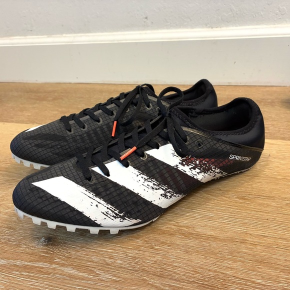 Adidas Sprintstar Track \u0026 Field Spikes Black White Men's US 12